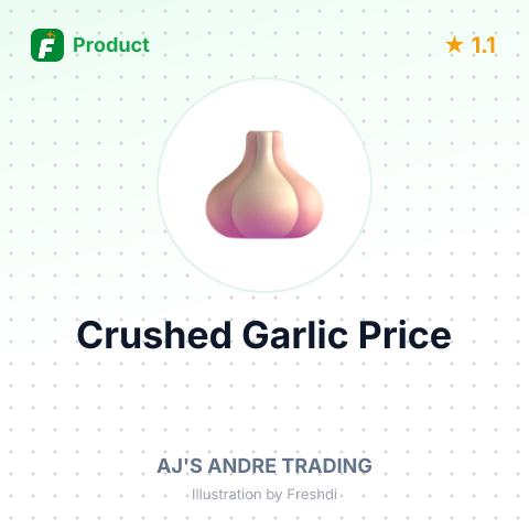 Crushed Garlic & Ginger – summary card, no photo uploaded yet