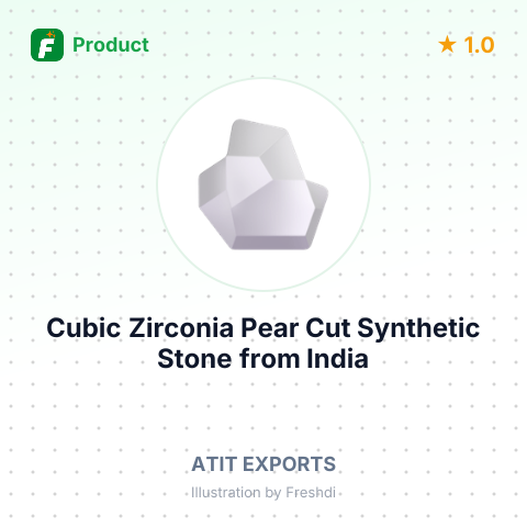 Cubic Zirconia Pear Cut Synthetic Stone – summary card, no photo uploaded yet