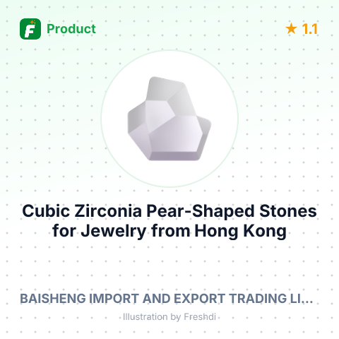 Cubic Zirconia Pear-Shaped Stones for Jewelry – summary card, no photo uploaded yet