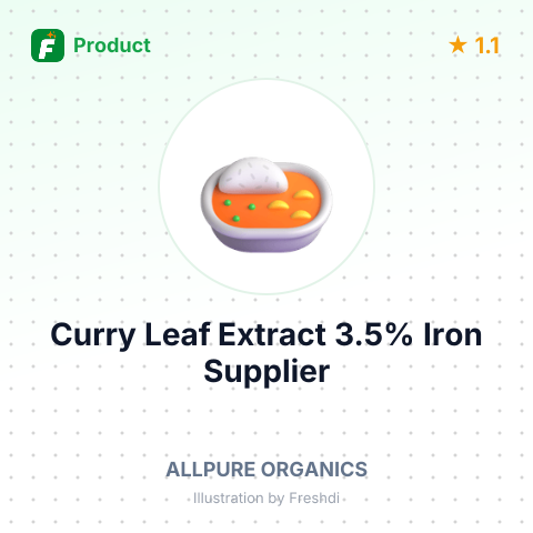 Curry Leaf Extract 3.5% Iron – summary card, no photo uploaded yet
