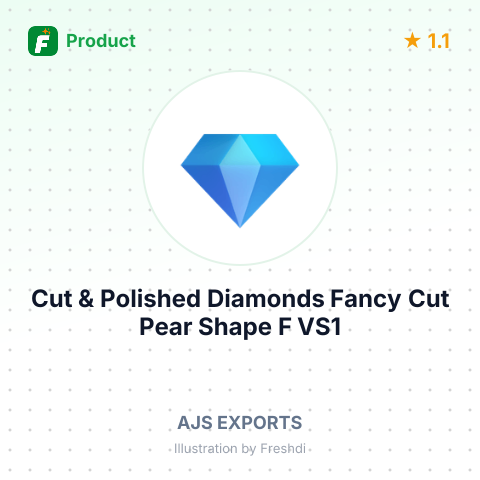 Cut & Polished Diamonds Fancy Cut Pear Shape F VS1 – summary card, no photo uploaded yet