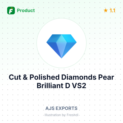 Cut & Polished Diamonds Pear Brilliant D VS2 – summary card, no photo uploaded yet