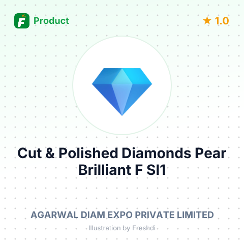 Cut & Polished Diamonds Pear Brilliant F SI1 – summary card, no photo uploaded yet
