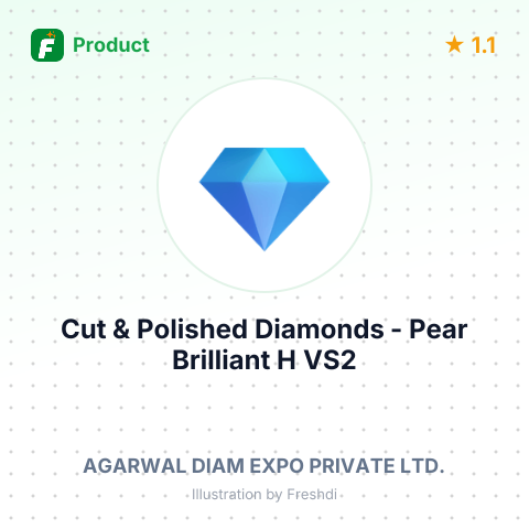 Cut & Polished Diamonds - Pear Brilliant H VS2 – summary card, no photo uploaded yet