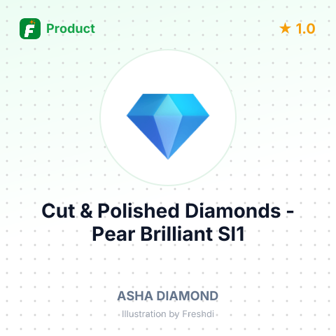 Cut & Polished Diamonds - Pear Brilliant SI1 – summary card, no photo uploaded yet