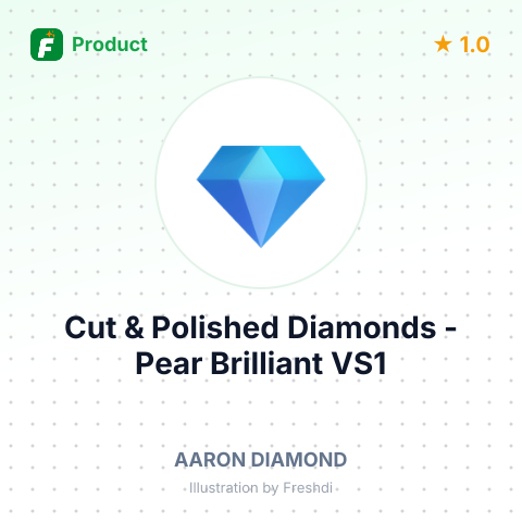 Cut & Polished Diamonds - Pear Brilliant VS1 – summary card, no photo uploaded yet