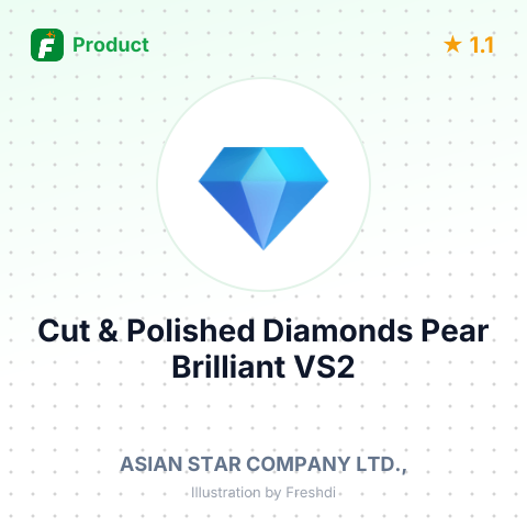 Cut & Polished Diamonds Pear Brilliant VS2 – summary card, no photo uploaded yet