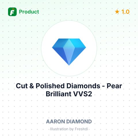 Cut & Polished Diamonds - Pear Brilliant VVS2 – summary card, no photo uploaded yet
