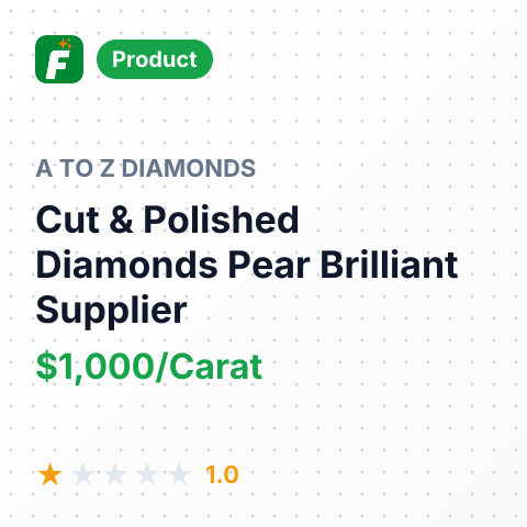 Cut & Polished Diamonds Pear Brilliant – summary card, no photo uploaded yet