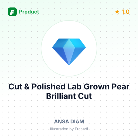 Cut & Polished Lab Grown Pear Brilliant Cut Diamond – summary card, no photo uploaded yet