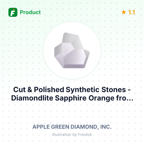 Cut & Polished Synthetic Stones - Diamondlite Sapphire Orange – summary card, no photo uploaded yet