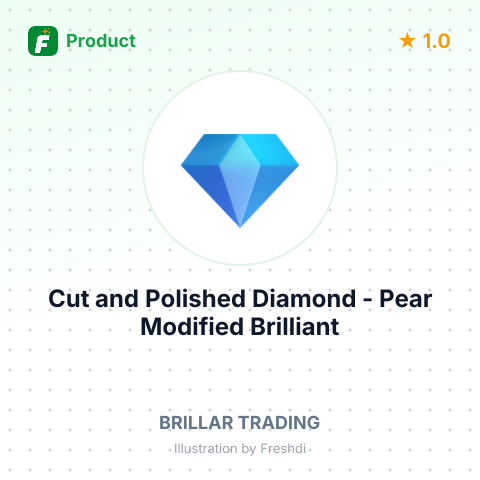 Cut and Polished Diamond - Pear Modified Brilliant – summary card, no photo uploaded yet