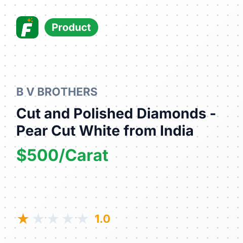 Cut and Polished Diamonds - Pear Cut White – summary card, no photo uploaded yet