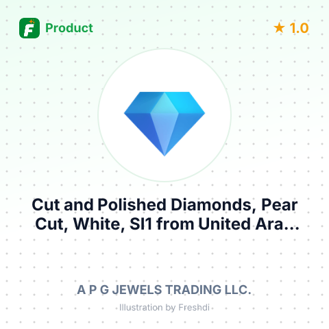 Cut and Polished Diamonds, Pear Cut, White, SI1 – summary card, no photo uploaded yet