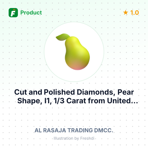 Cut and Polished Diamonds, Pear Shape, I1, 1/3 Carat – summary card, no photo uploaded yet