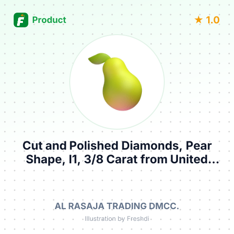Cut and Polished Diamonds, Pear Shape, I1, 3/8 Carat – summary card, no photo uploaded yet