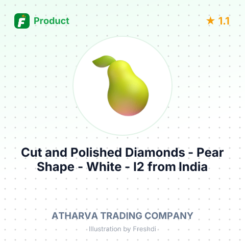Cut and Polished Diamonds - Pear Shape - White - I2 – summary card, no photo uploaded yet