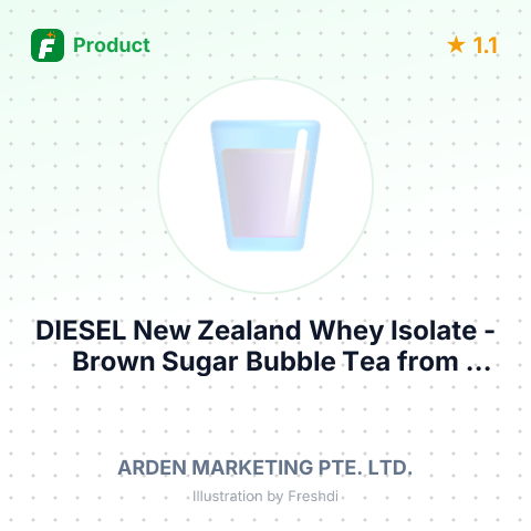 DIESEL New Zealand Whey Isolate - Brown Sugar Bubble Tea – summary card, no photo uploaded yet