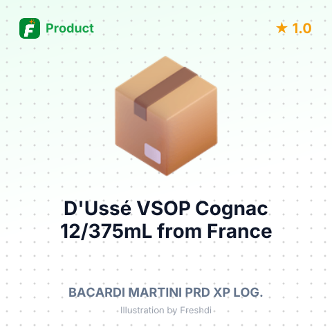 D'Ussé VSOP Cognac 12/375mL – summary card, no photo uploaded yet