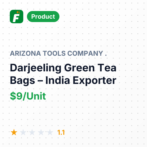 Darjeeling Green Tea Bags – summary card, no photo uploaded yet