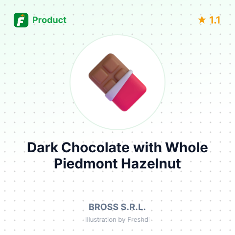 Dark Chocolate with Whole Piedmont Hazelnut – summary card, no photo uploaded yet