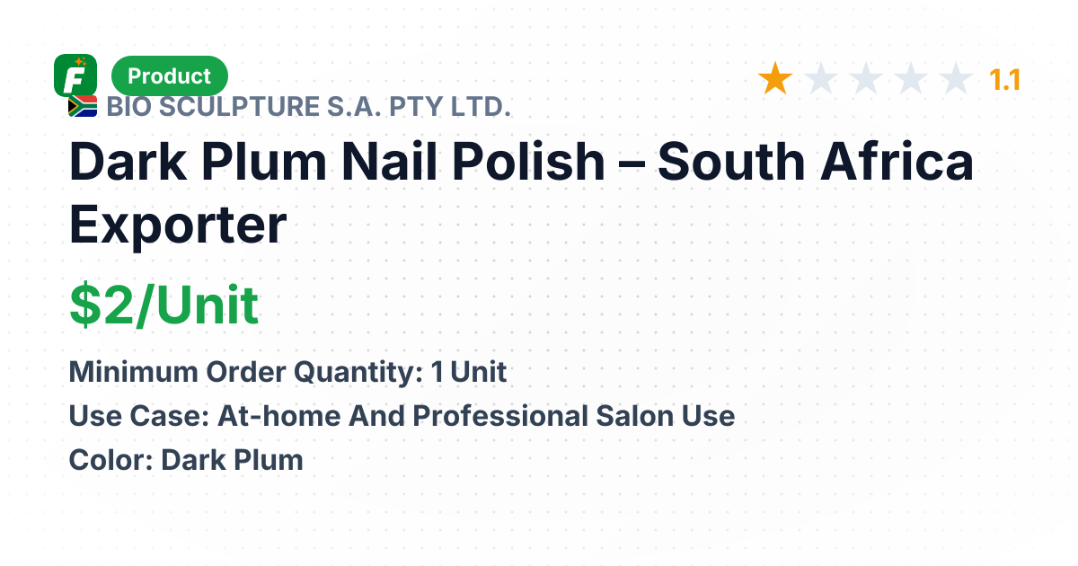 Dark Plum Nail Polish – product summary card, no photo uploaded yet