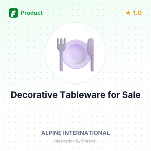 Decorative Aluminium Tableware – summary card, no photo uploaded yet