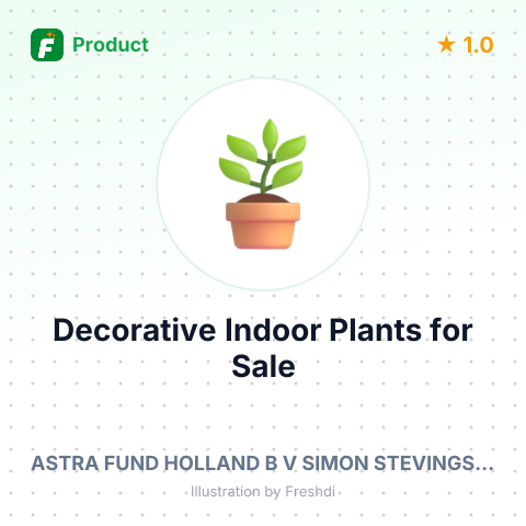 Decorative Indoor Plants in PET Pots with Peat Substrate (Mixed Varieties) – summary card, no photo uploaded yet