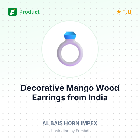 Decorative Mango Wood Earrings – summary card, no photo uploaded yet