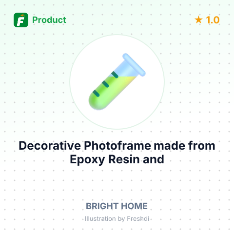 Decorative Photoframe made from Epoxy Resin and Mango Wood – summary card, no photo uploaded yet