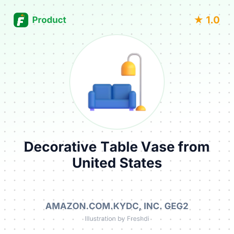 Decorative Table Vase – summary card, no photo uploaded yet