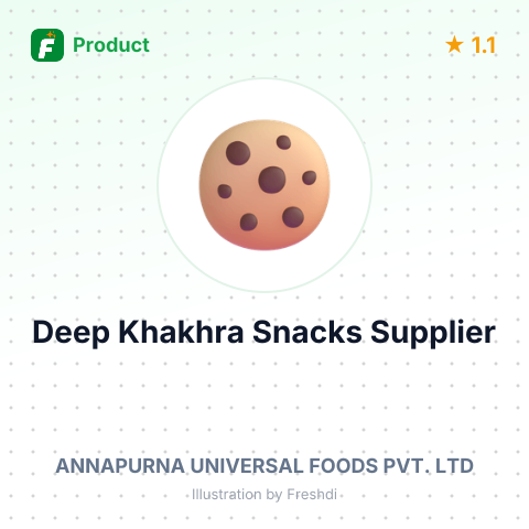 Deep Khakhra Snacks – summary card, no photo uploaded yet