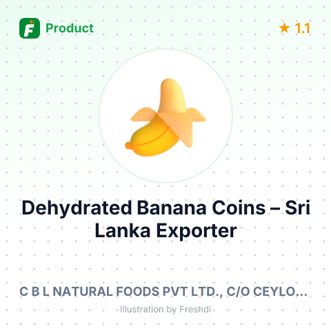Dehydrated Banana Coins – summary card, no photo uploaded yet