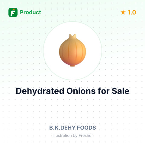 Dehydrated Onions – product summary card, no photo uploaded yet