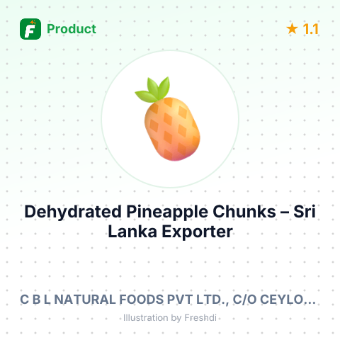 Dehydrated Pineapple Chunks – summary card, no photo uploaded yet