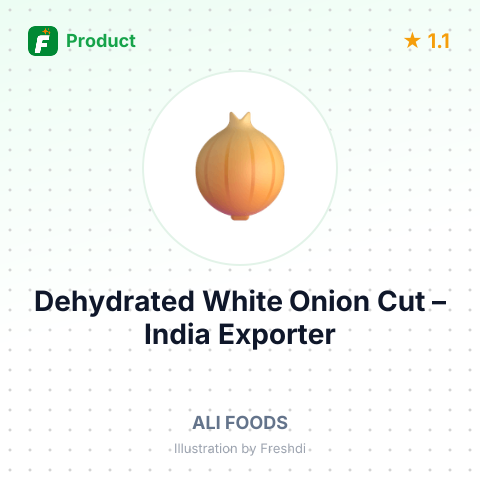 Dehydrated White Onion Cut – summary card, no photo uploaded yet