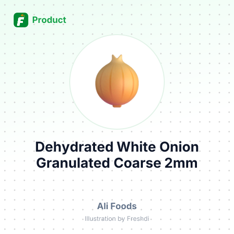 Dehydrated White Onion Granulated Coarse 2mm – product summary card, no photo uploaded yet