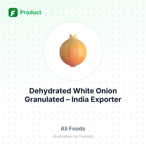 Dehydrated White Onion Granulated – summary card, no photo uploaded yet