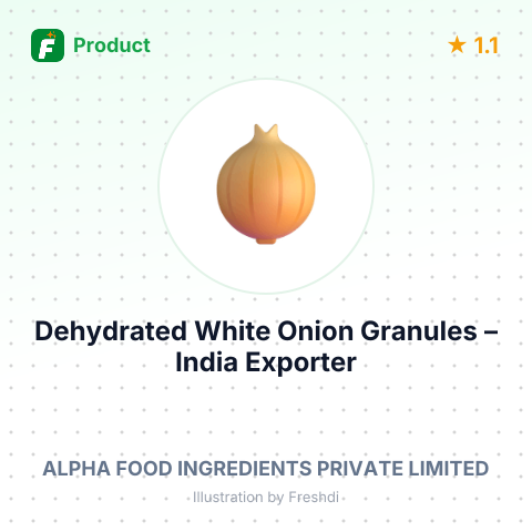 Dehydrated White Onion Granules – summary card, no photo uploaded yet