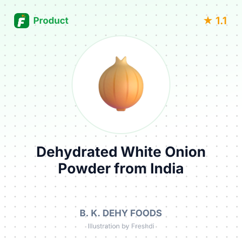Dehydrated White Onion Powder – summary card, no photo uploaded yet