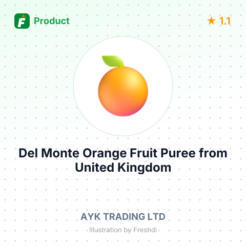 Del Monte Orange Fruit Puree – summary card, no photo uploaded yet