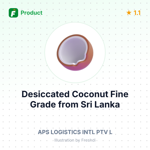 Desiccated Coconut Fine Grade – summary card, no photo uploaded yet