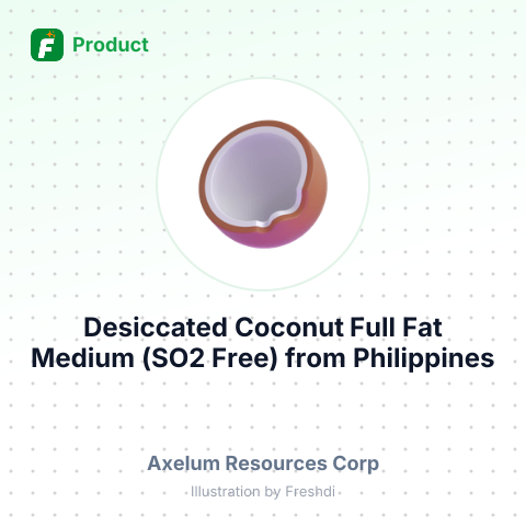 Desiccated Coconut Full Fat Medium (SO2 Free) – summary card, no photo uploaded yet