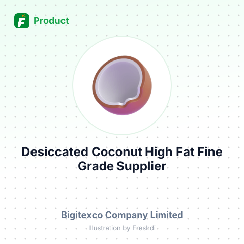 Desiccated Coconut High Fat Fine Grade – summary card, no photo uploaded yet