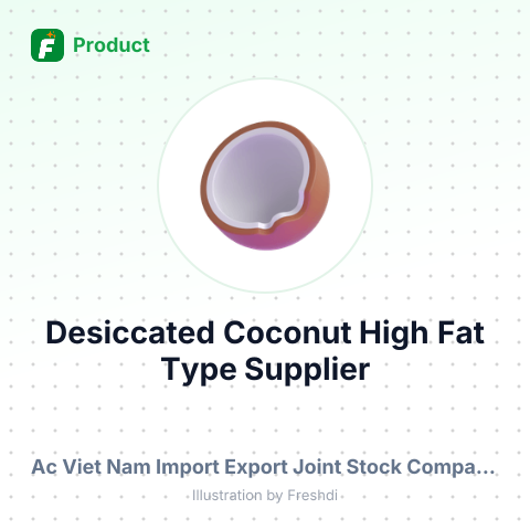Desiccated Coconut High Fat Type (25 kg Bag) – summary card, no photo uploaded yet