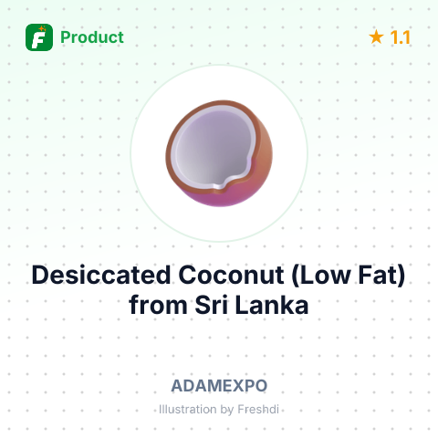 Desiccated Coconut (Low Fat) – summary card, no photo uploaded yet
