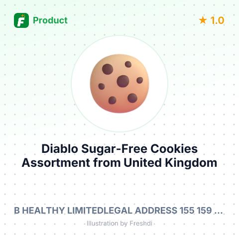Diablo Sugar-Free Cookies Assortment – summary card, no photo uploaded yet