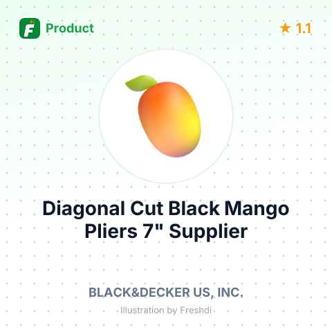 Diagonal Cut Black Mango Pliers 7" – summary card, no photo uploaded yet