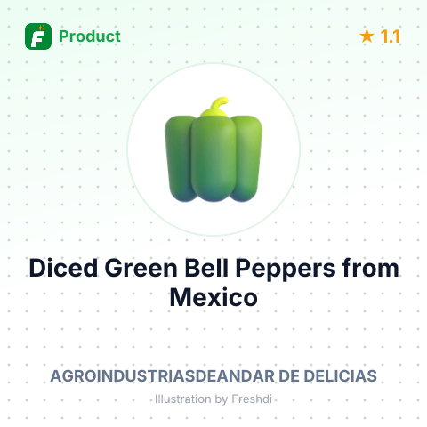 Diced Green Bell Peppers – summary card, no photo uploaded yet