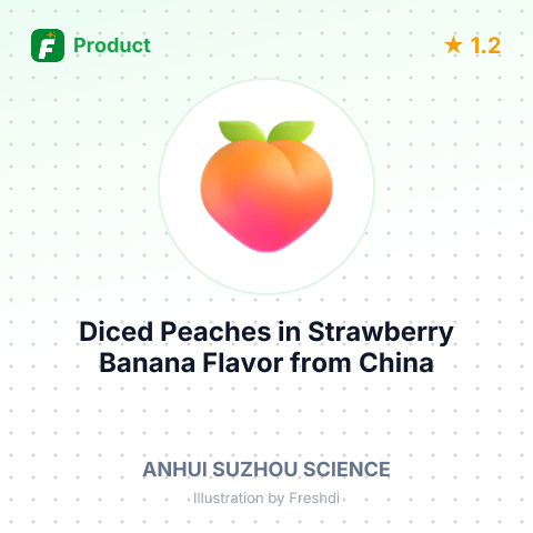 Diced Peaches in Strawberry Banana Flavor – summary card, no photo uploaded yet